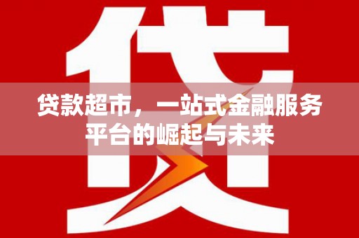 遵化市贷款超市，一站式金融服务平台的崛起与未来