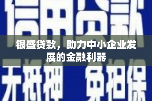 上林银盛贷款，助力中小企业发展的金融利器