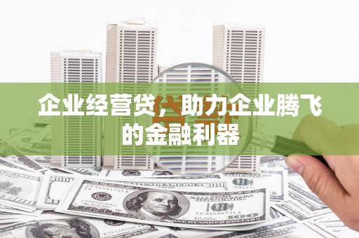 新建企业经营贷，助力企业腾飞的金融利器