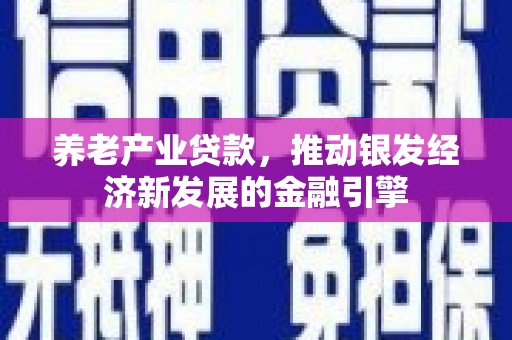 柯坪养老产业贷款，推动银发经济新发展的金融引擎