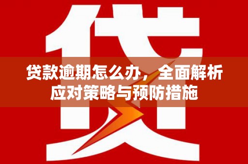 韶关贷款逾期怎么办，全面解析应对策略与预防措施
