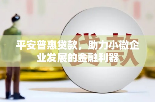 阜南平安普惠贷款，助力小微企业发展的金融利器