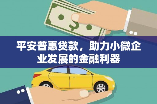 永靖平安普惠贷款，助力小微企业发展的金融利器