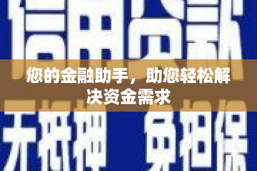 城中您的金融助手，助您轻松解决资金需求